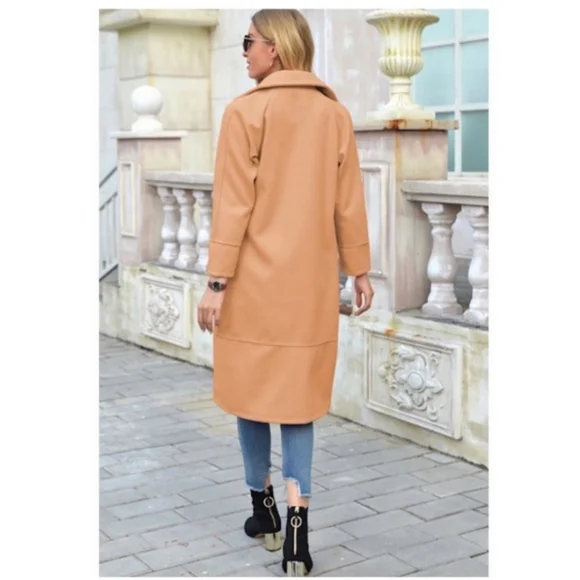 Camel Trench Coat - Picture 3 of 4